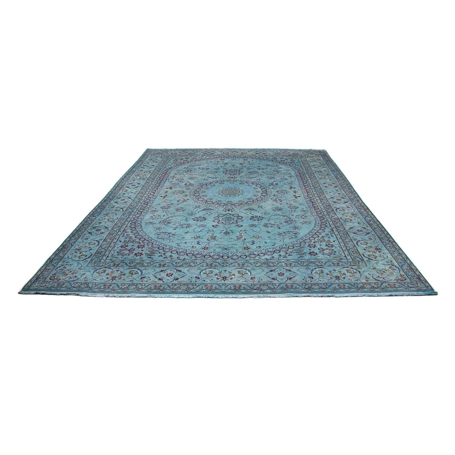 Tapis persan - Nain - Royal - 350 x 250 cm - bleu clair