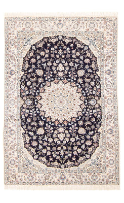 Tapis persan - Nain - Premium - 150 x 97 cm - bleu foncé