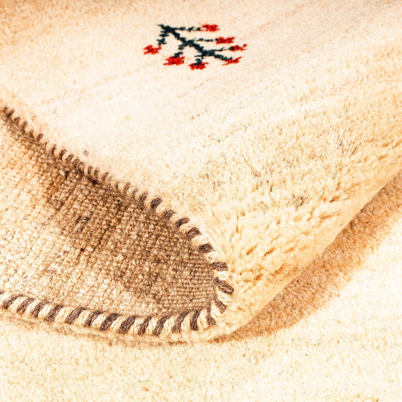 Tapis Gabbeh - Loribaft Persan - 199 x 141 cm - beige clair