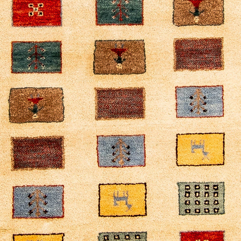 Tapis Gabbeh - Loribaft Persan - 197 x 144 cm - marron clair