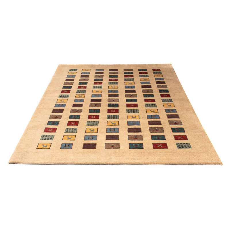 Tapis Gabbeh - Loribaft Persan - 197 x 144 cm - marron clair
