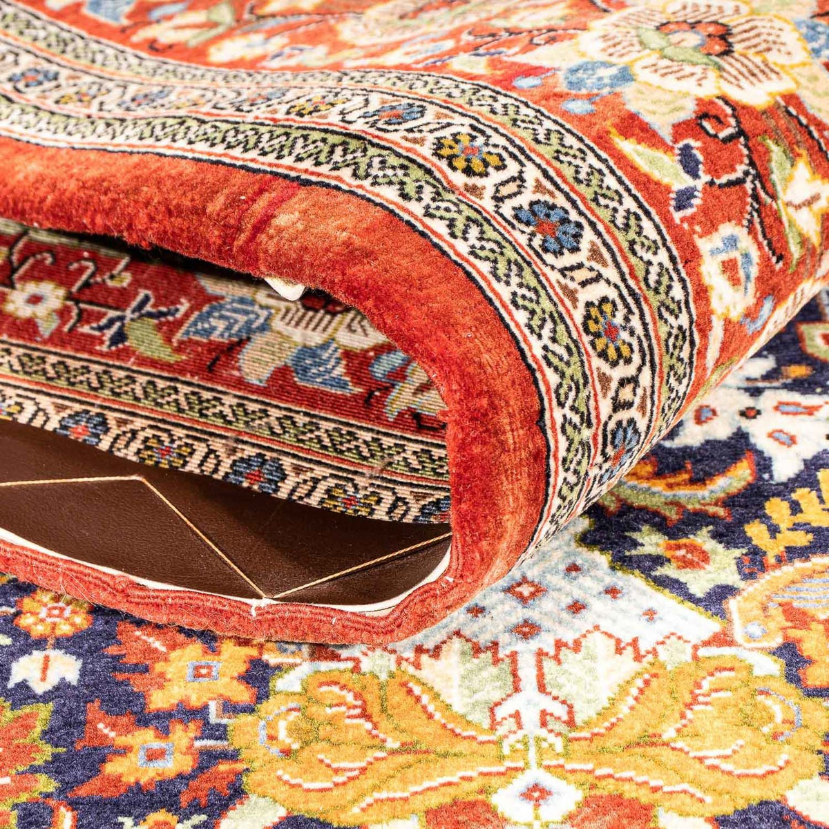 Tapis persan - Ghom - 216 x 116 cm - rouge