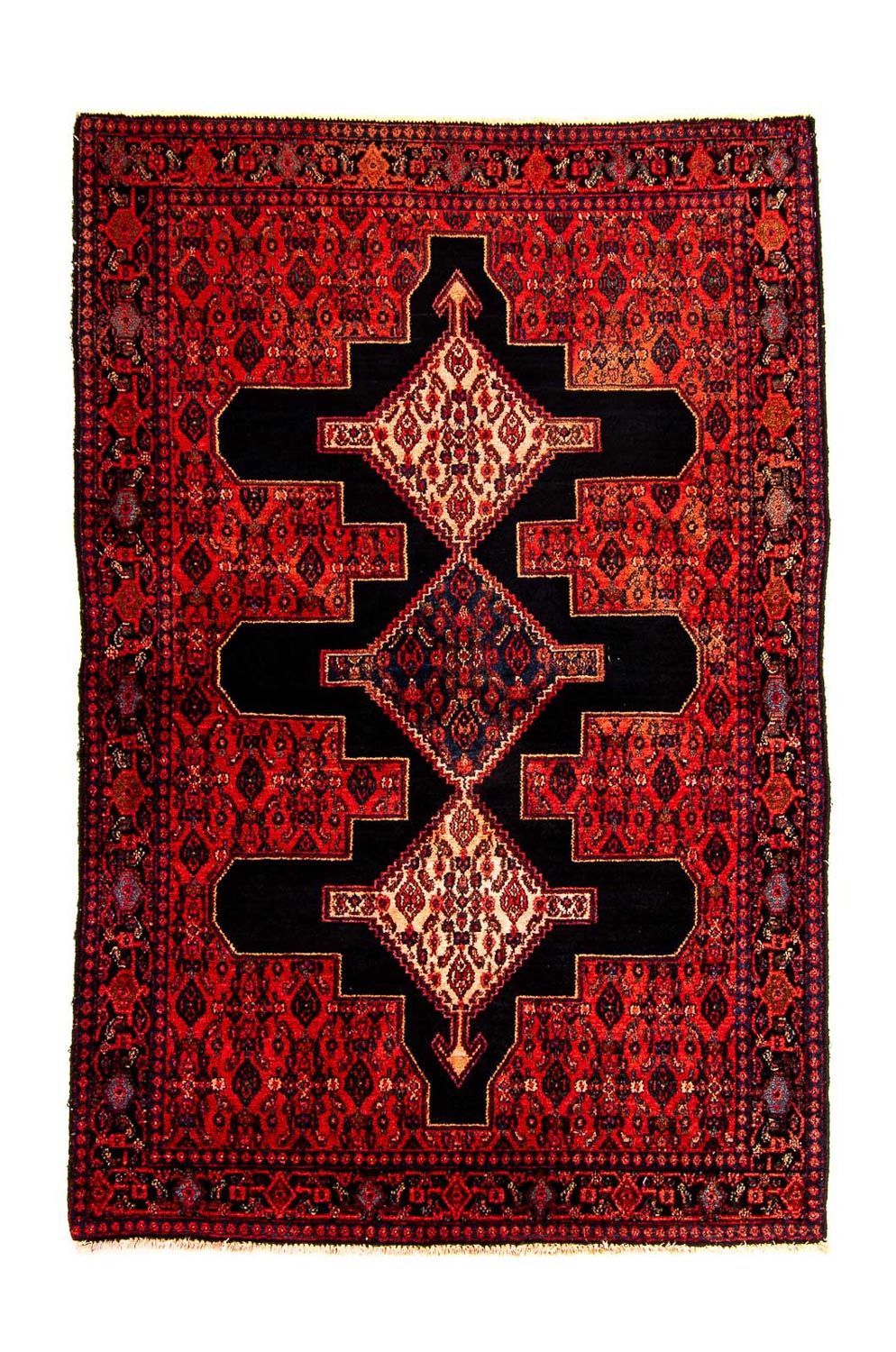 Tapis persan - Classique - 181 x 124 cm - rouge foncé