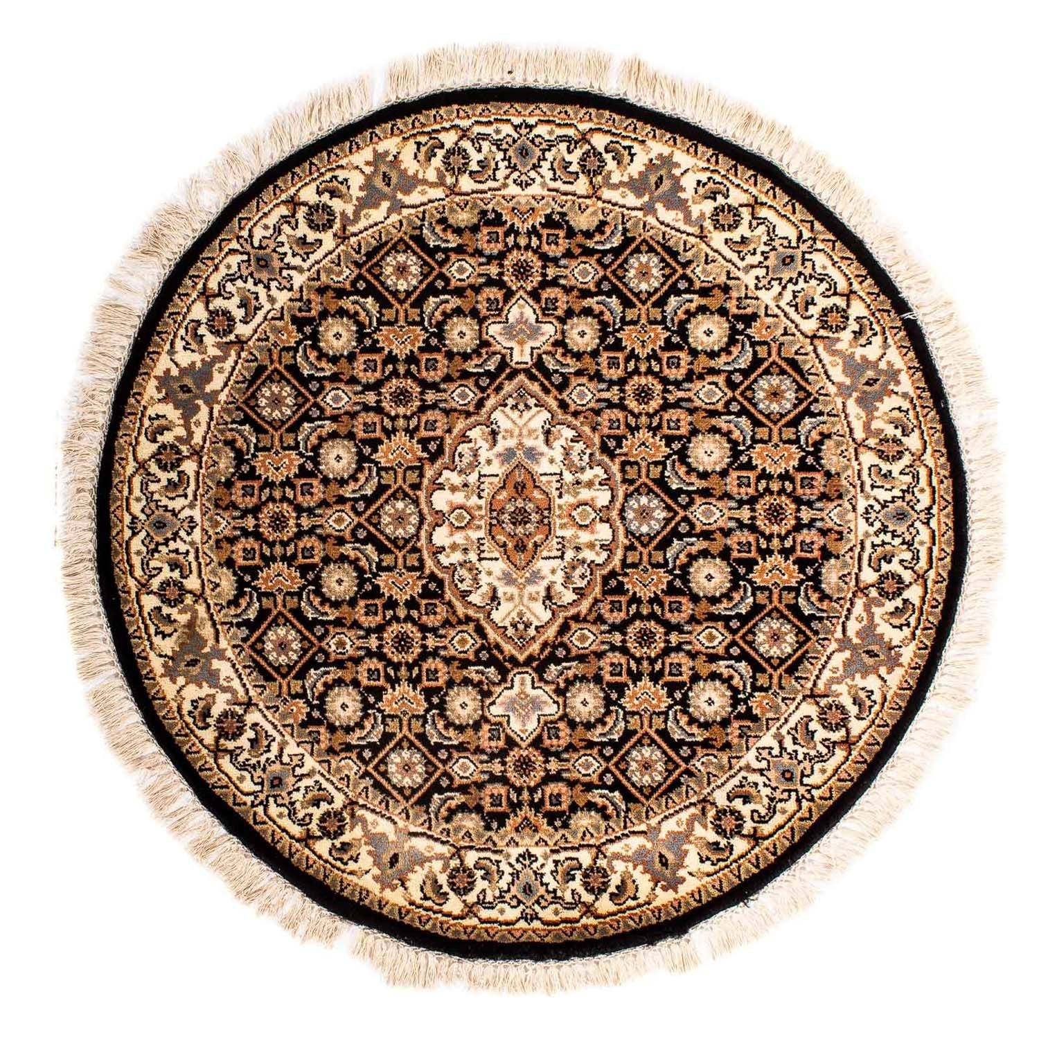 Tapis oriental - Bidjar - Indus ronde  - 93 x 93 cm - bleu foncé