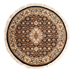 Tapis oriental - Bidjar - Indus ronde  - 93 x 93 cm - bleu foncé