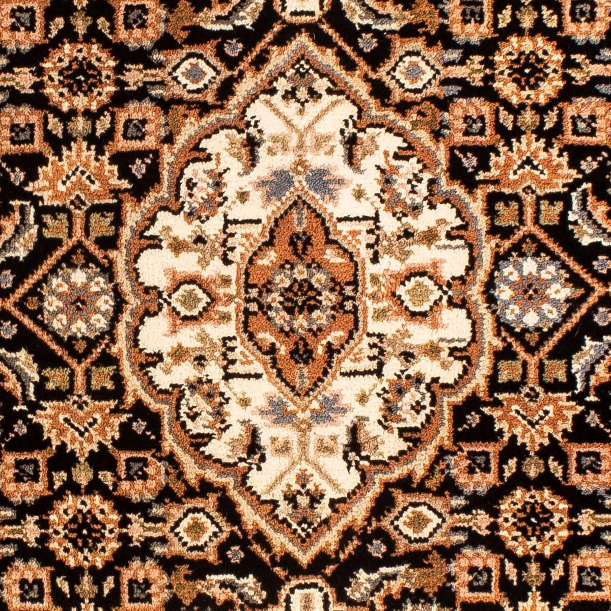 Tapis oriental - Bidjar - Indus ronde  - 93 x 93 cm - bleu foncé