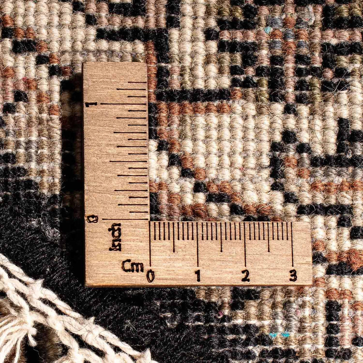 Tapis oriental - Bidjar - Indus ronde  - 93 x 93 cm - bleu foncé