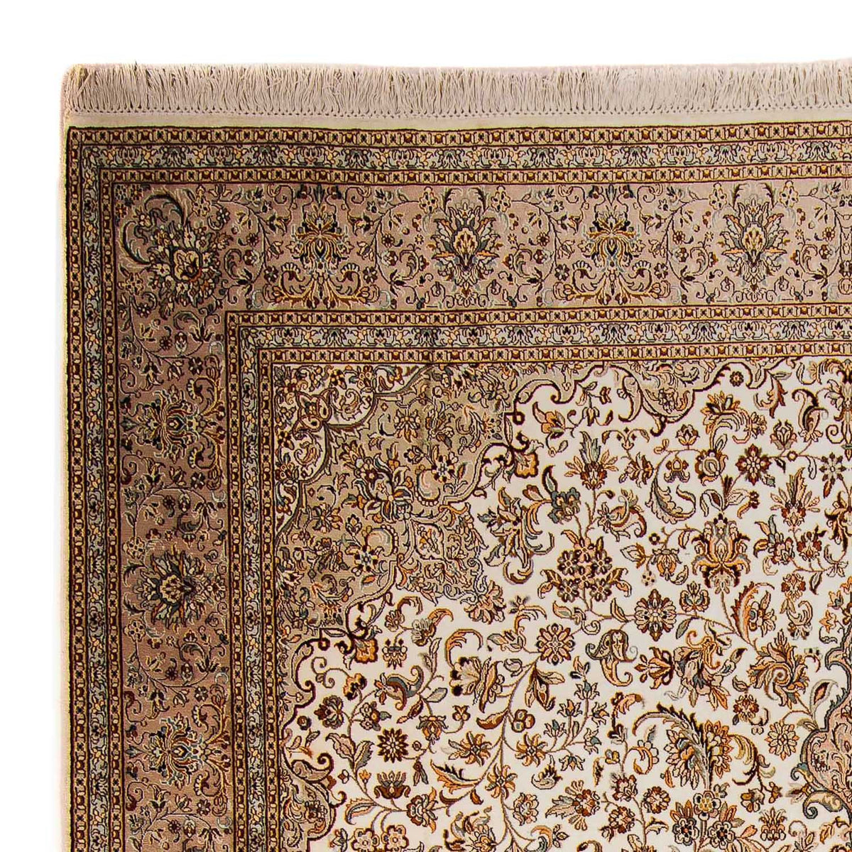 Tapis en soie du Cachemire Tapis 243x307cm - Tapis oriental