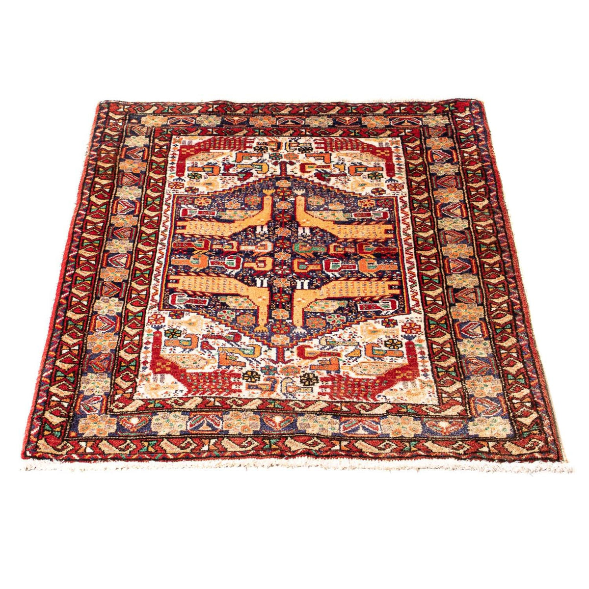 Tapis persan - Nomadic - 89 x 72 cm - multicolore