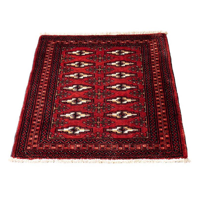 Tapis Turkaman - 88 x 67 cm - rouge foncé