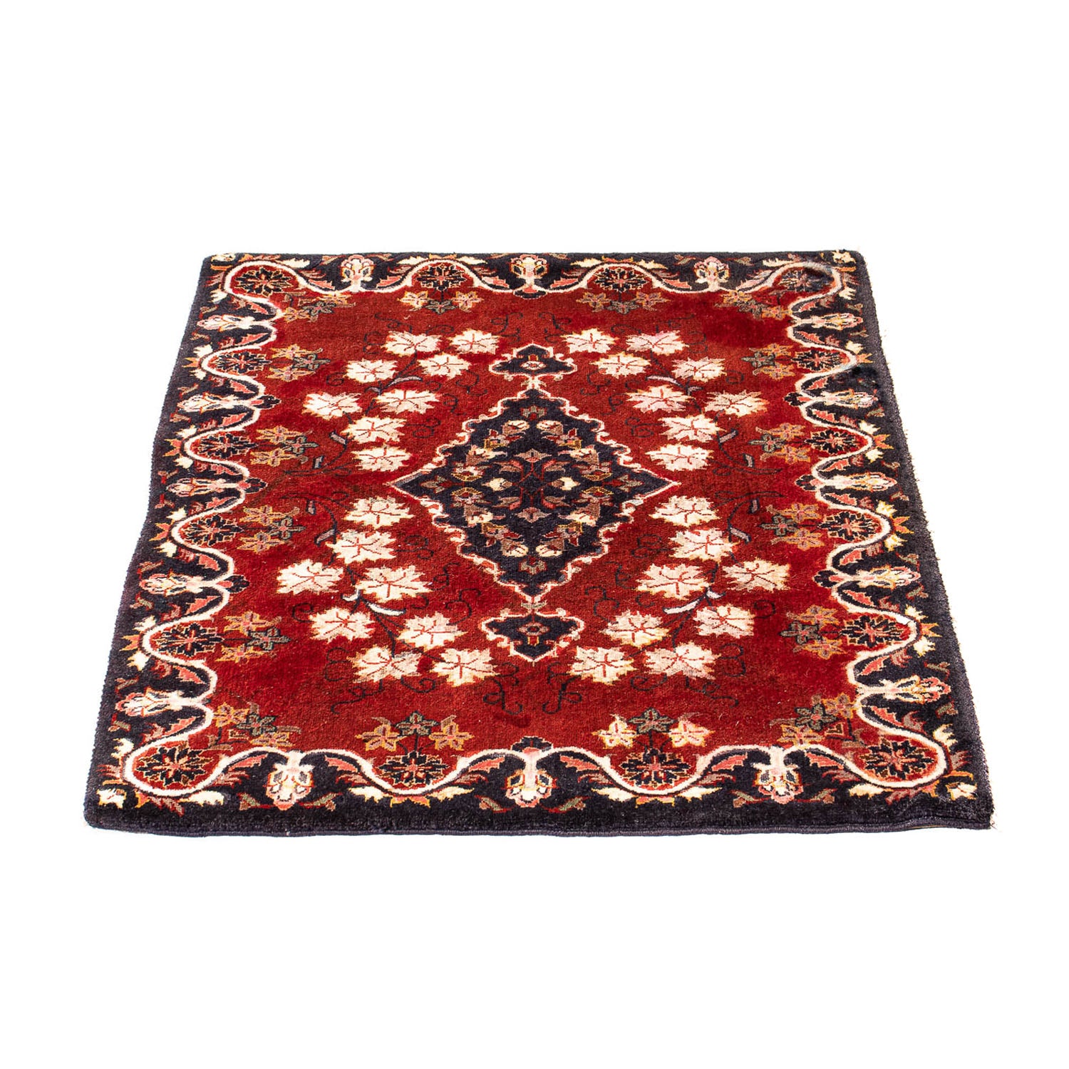Tapis persan - Keshan carré  - 97 x 77 cm - rouge foncé