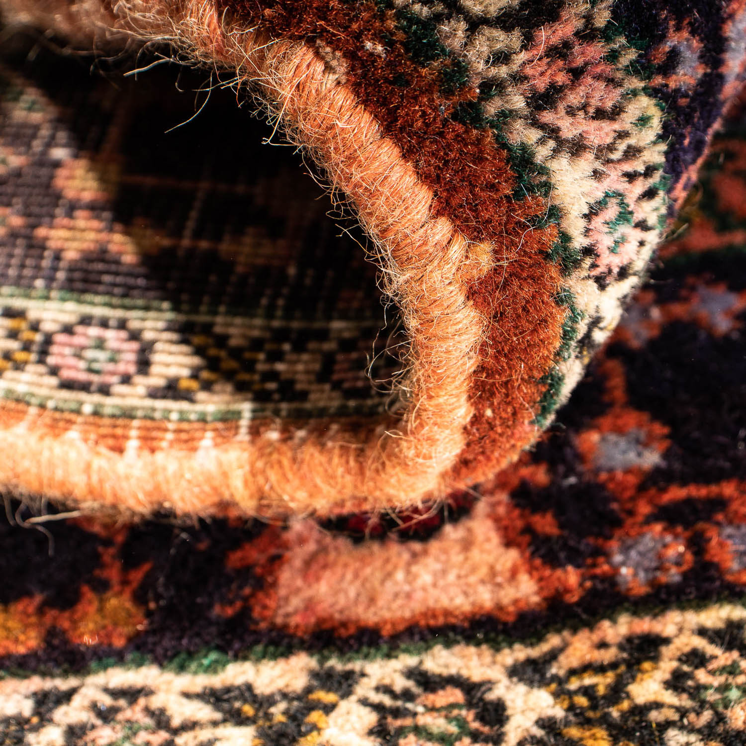 Tapis persan - Nomadic carré  - 91 x 77 cm - rouge clair