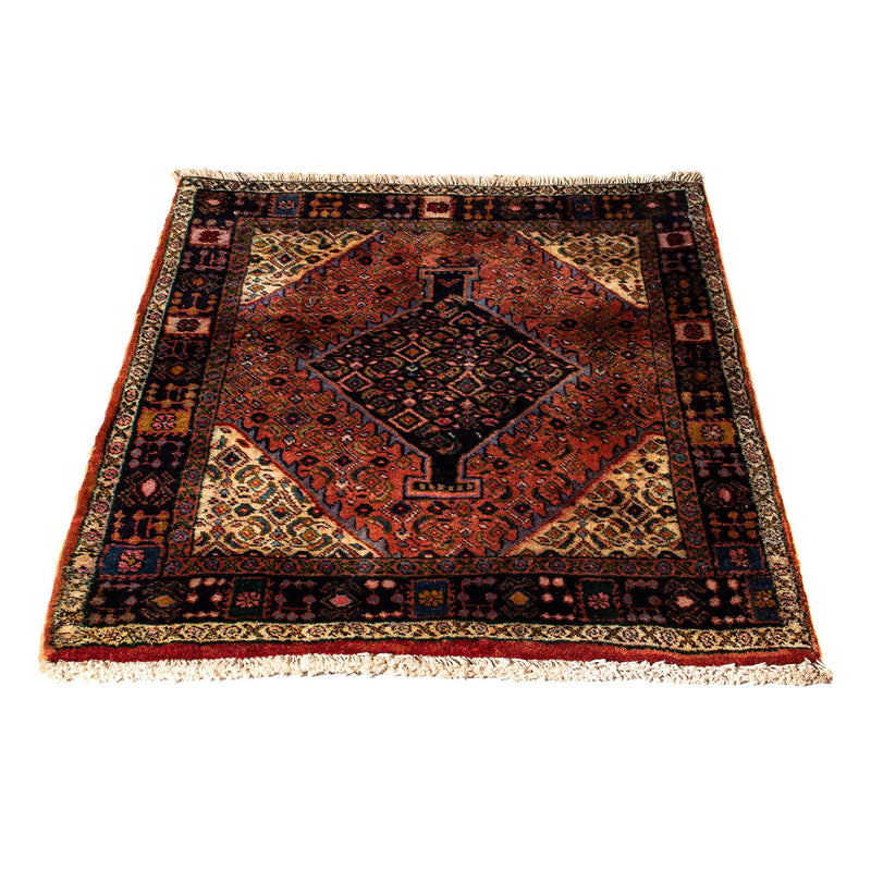 Tapis persan - Nomadic carré  - 91 x 77 cm - rouge clair