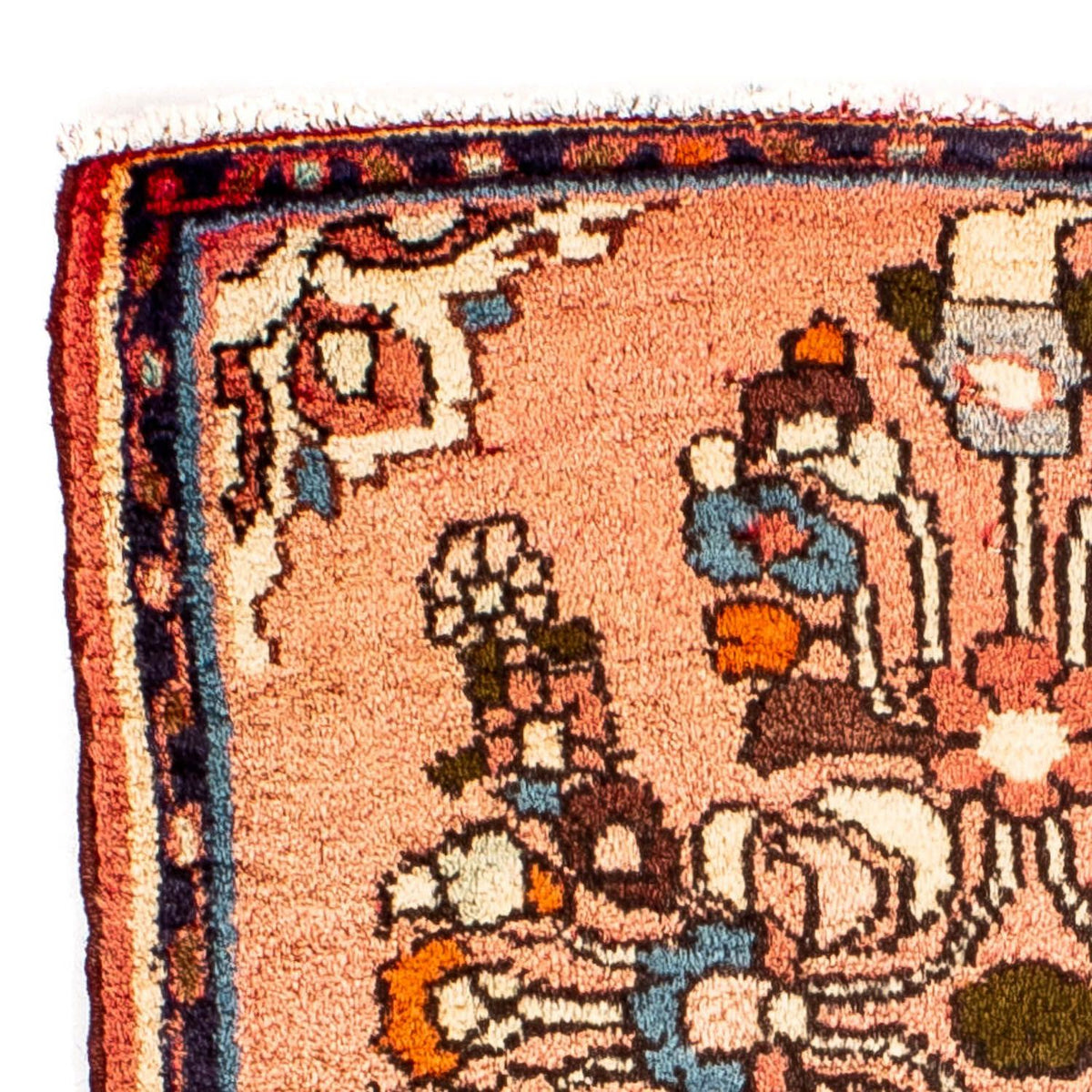 Tapis persan - Classique - 63 x 54 cm - rouge clair