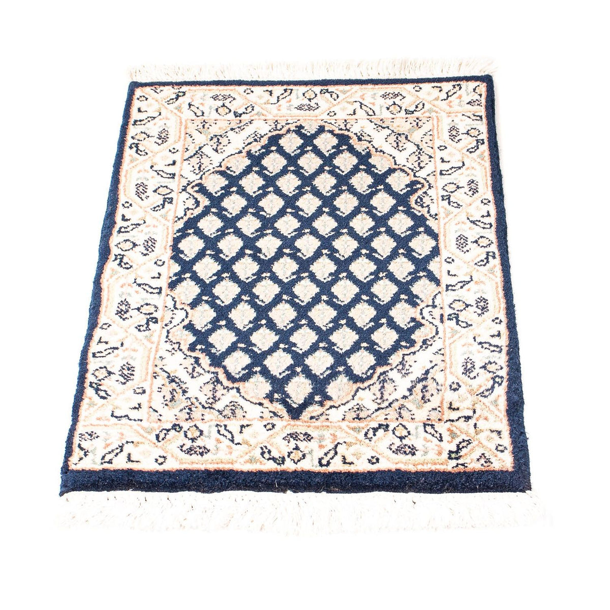Tapis oriental - Mir - Indus - 54 x 40 cm - bleu foncé
