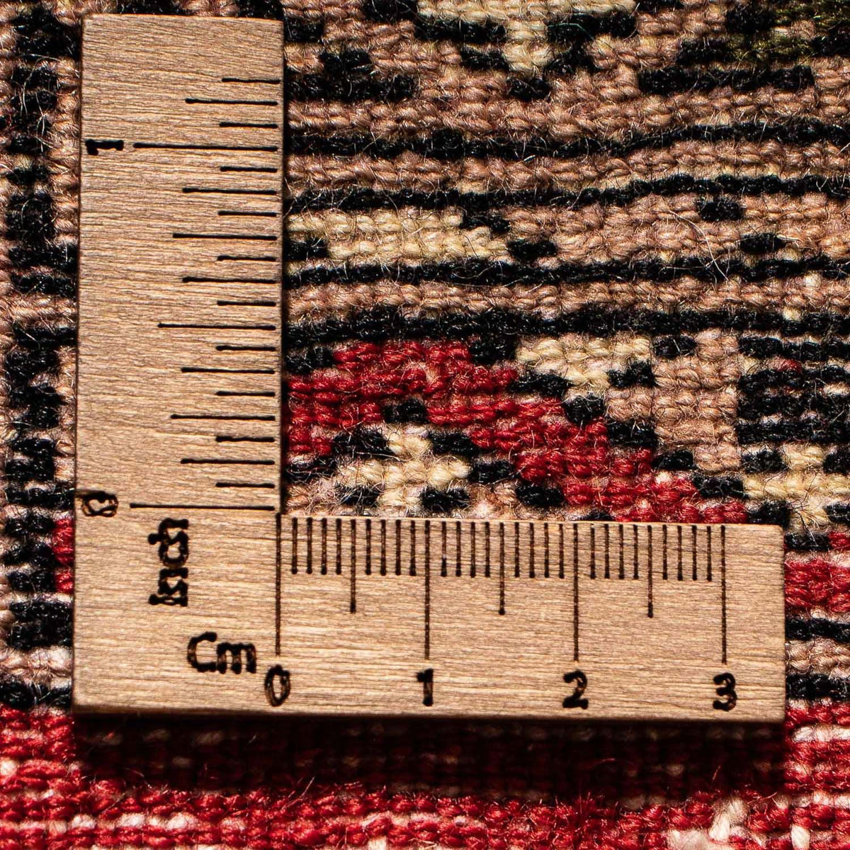 Tapis Pakistani carré  - 63 x 62 cm - rouge