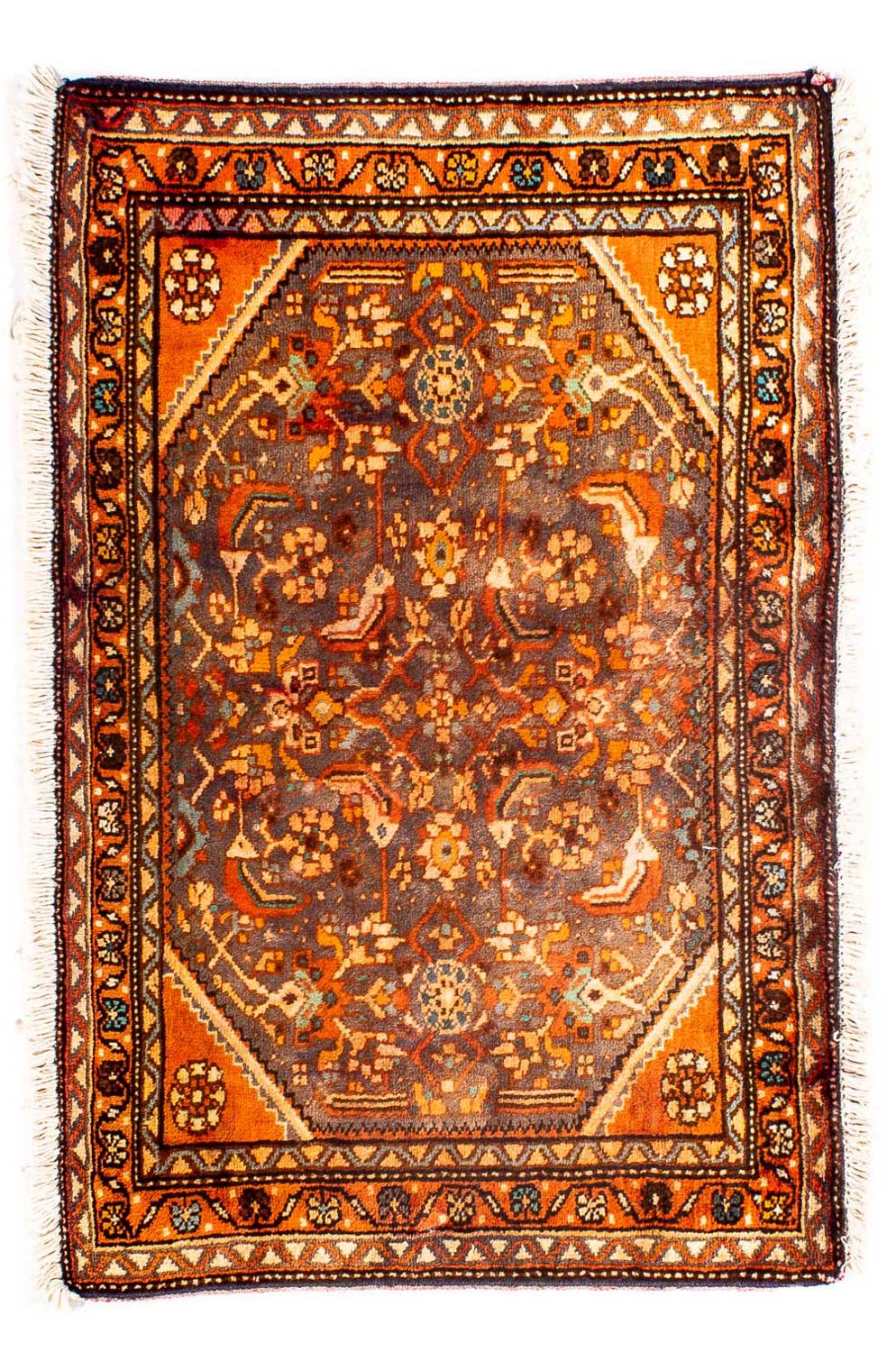 Tapis persan - Classique - 98 x 68 cm - marron