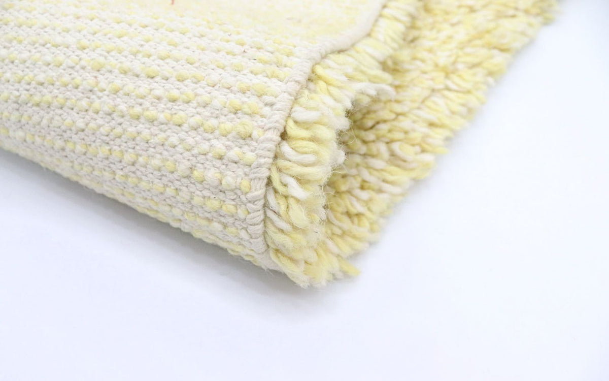 Tapis à poils longs - 158 x 90 cm - beige