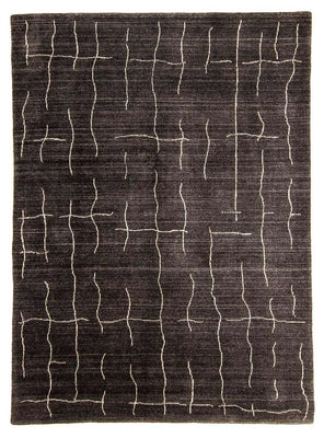 Tapis Gabbeh - Loribaft Indus - 200 x 142 cm - marron foncé