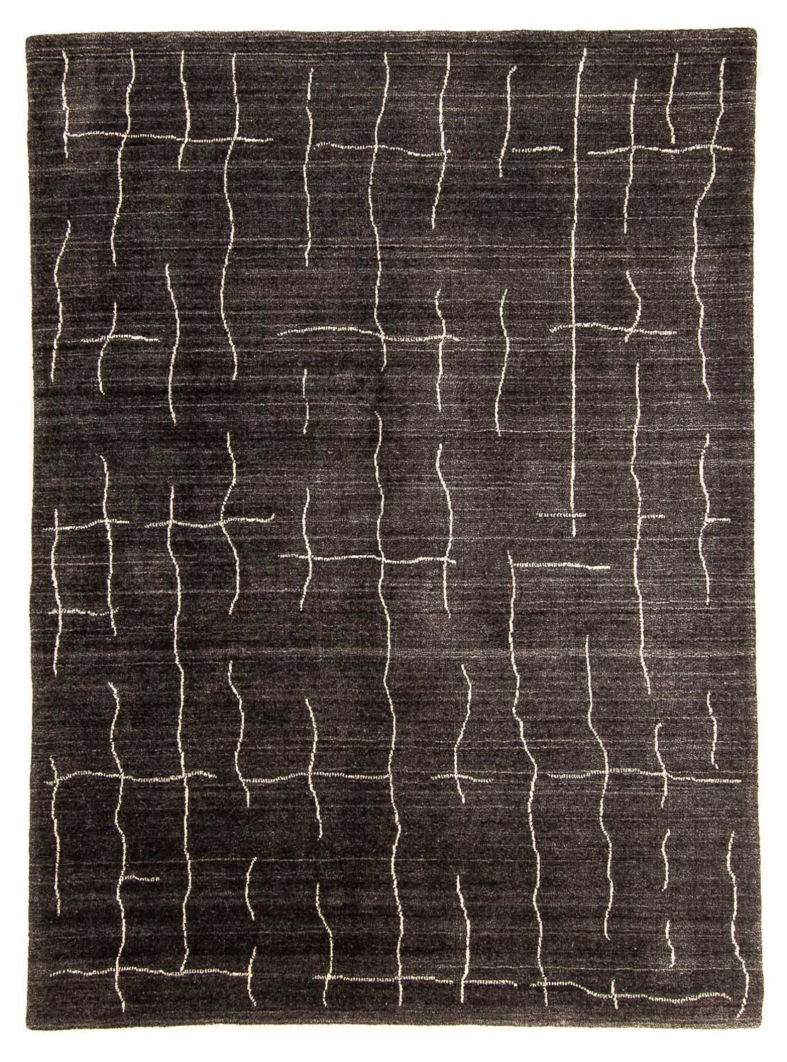 Tapis Gabbeh - Loribaft Indus - 200 x 142 cm - marron foncé