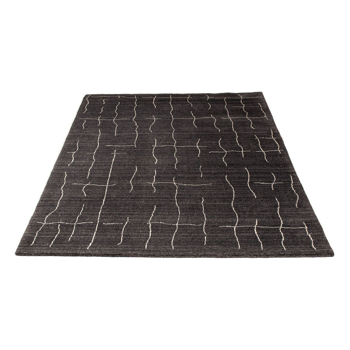 Tapis Gabbeh - Loribaft Indus - 200 x 142 cm - marron foncé