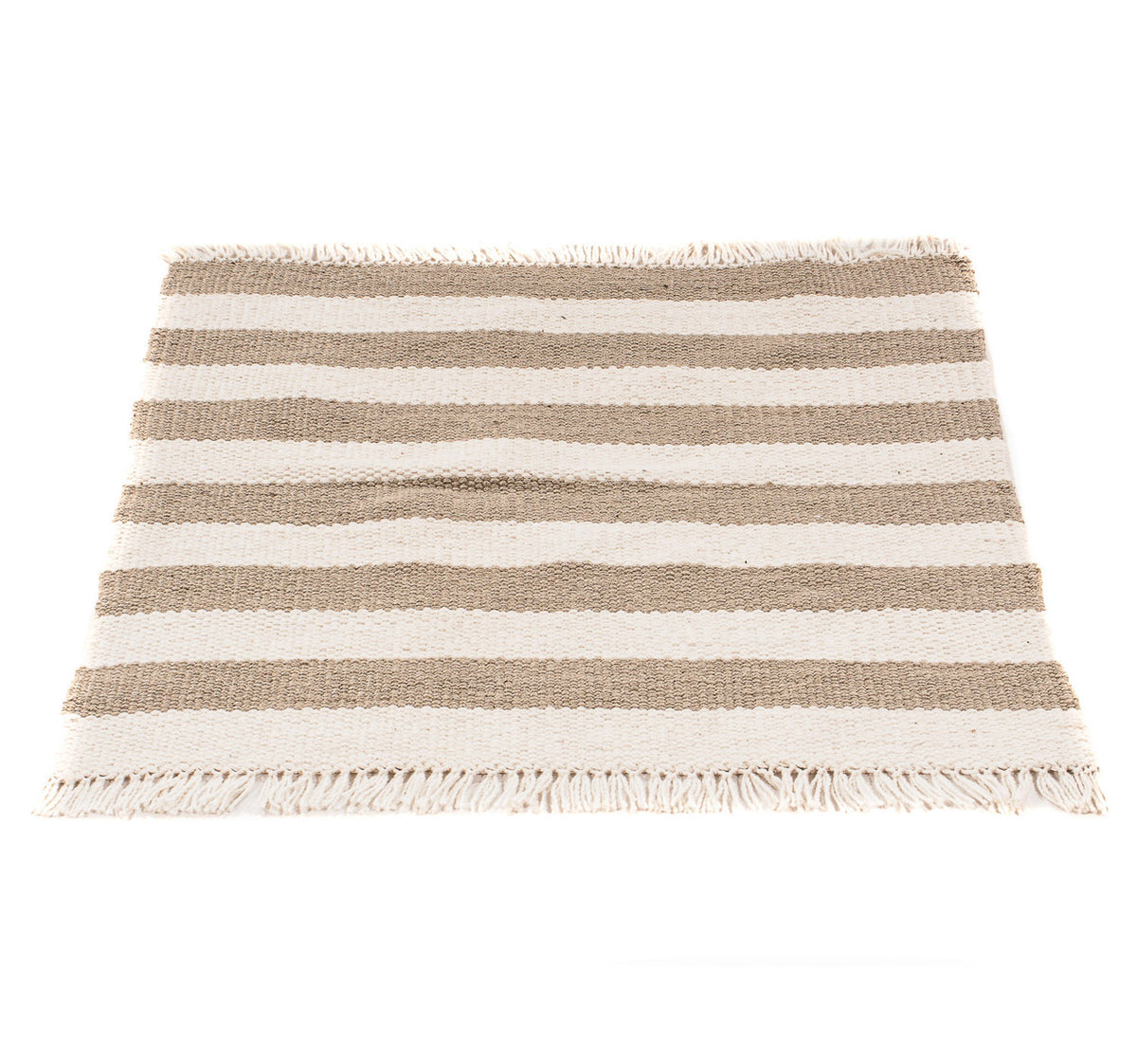 Tapis Kelim - Tendance carré  - 68 x 64 cm - beige