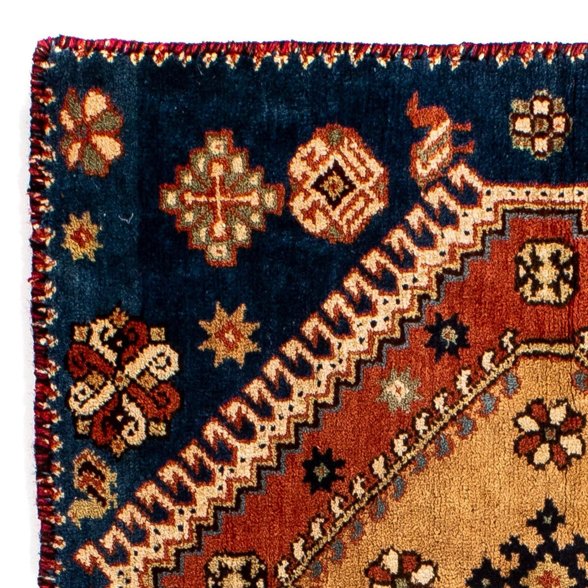 Tapis persan - Nomadic carré  - 70 x 68 cm - bleu foncé