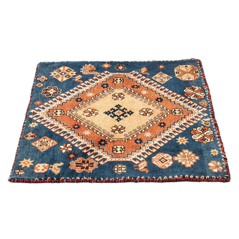 Tapis persan - Nomadic carré  - 70 x 68 cm - bleu foncé