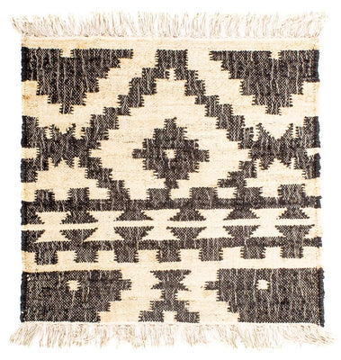 Tapis Kelim - Tendance carré  - 64 x 64 cm - beige