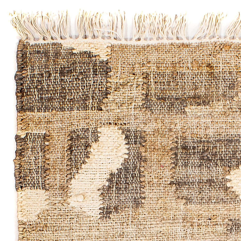 Tapis Kelim - Tendance carré  - 62 x 61 cm - marron clair