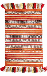 Tapis Kelim - Tendance - 94 x 58 cm - multicolore