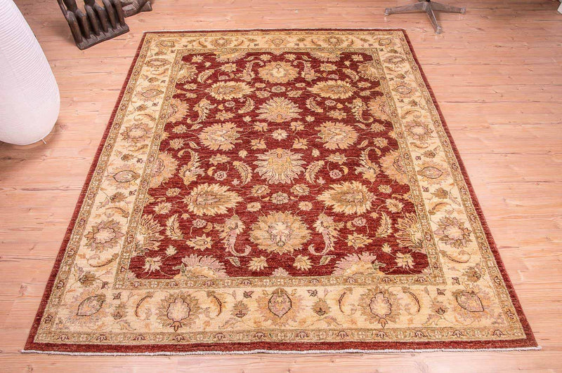Tapis Ziegler - 219 x 178 cm - rouge bordeaux