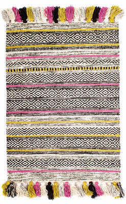 Tapis Kelim - Tendance - 90 x 60 cm - multicolore