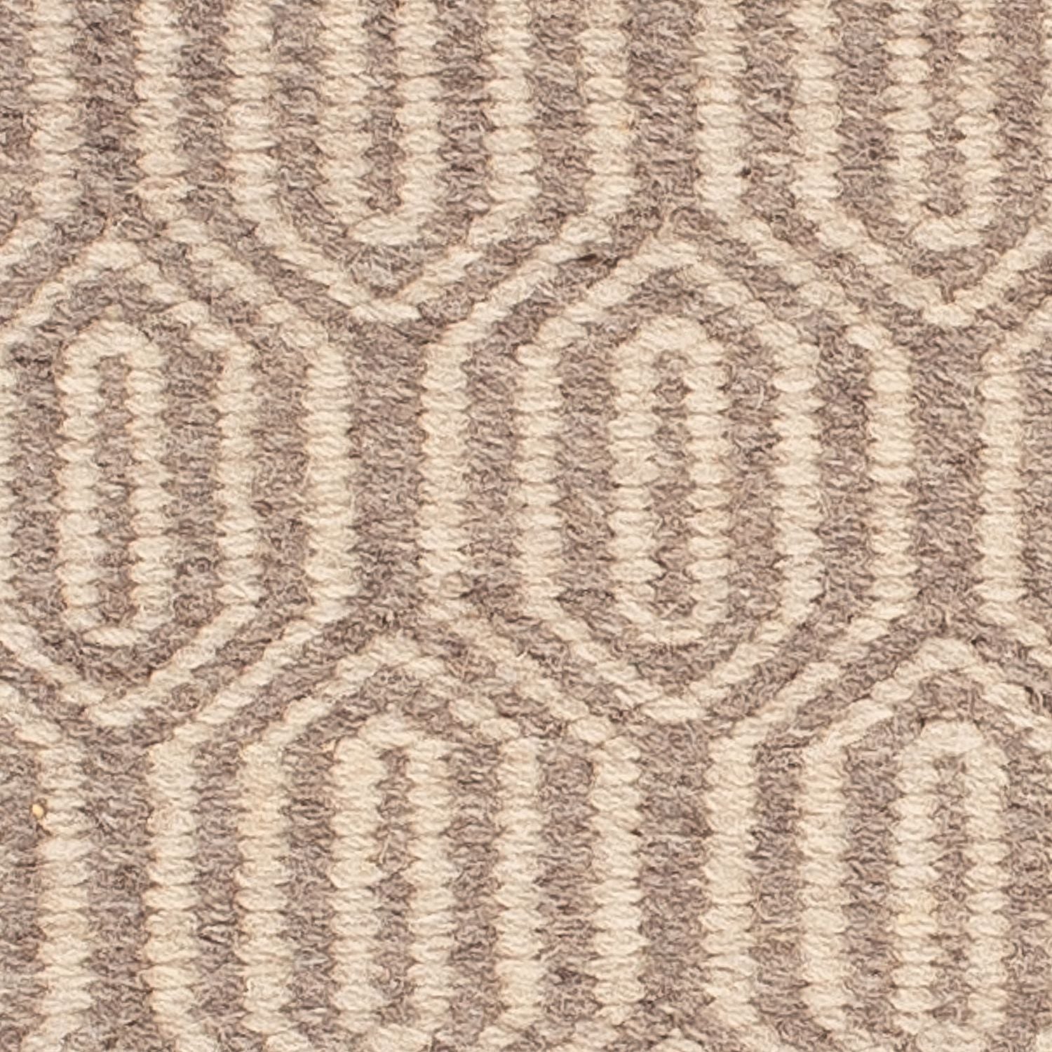 Tapis Kelim - Tendance carré  - 46 x 45 cm - marron clair