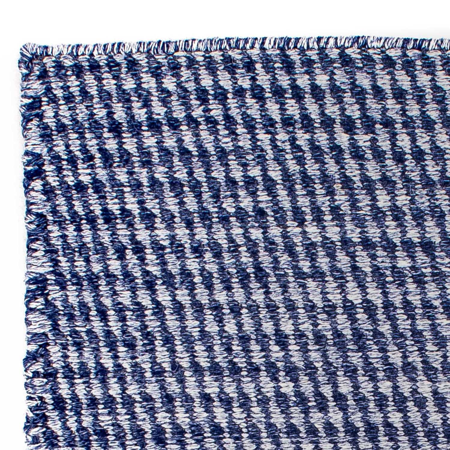 Tapis Kelim - Tendance carré  - 63 x 62 cm - bleu foncé