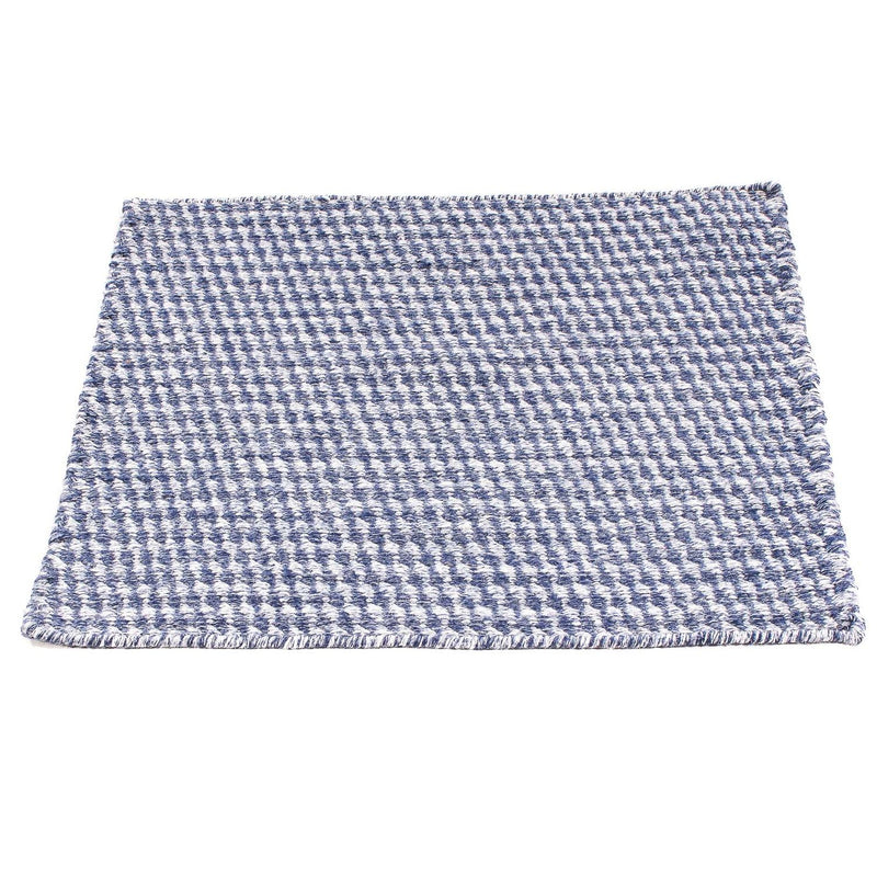 Tapis Kelim - Tendance carré  - 63 x 62 cm - bleu foncé