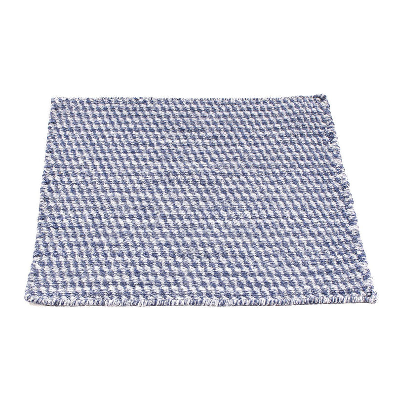 Tapis Kelim - Tendance carré  - 63 x 62 cm - bleu foncé