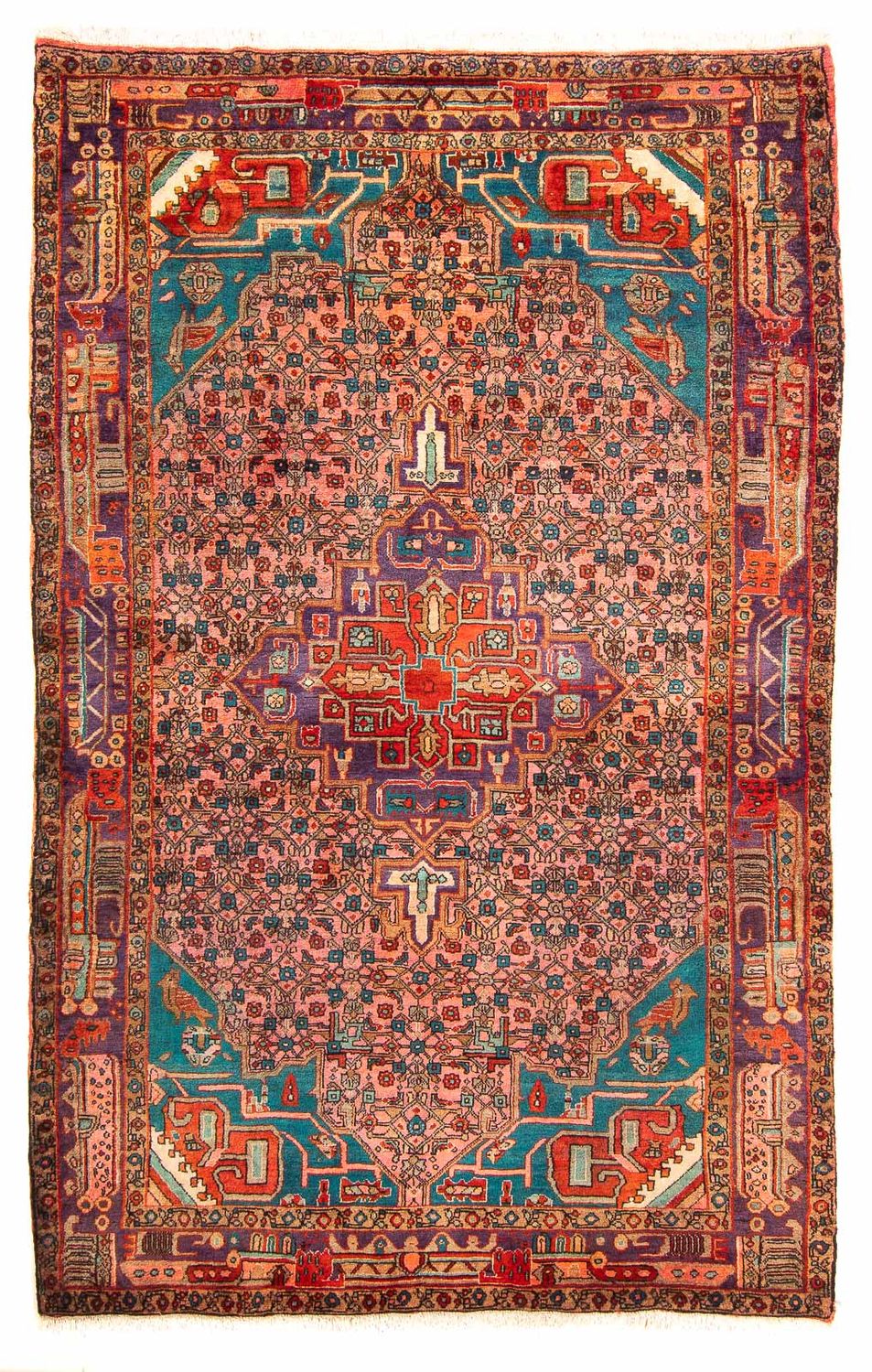 Tapis de couloir Tapis persan - Nomadic - 257 x 100 cm - multicolore