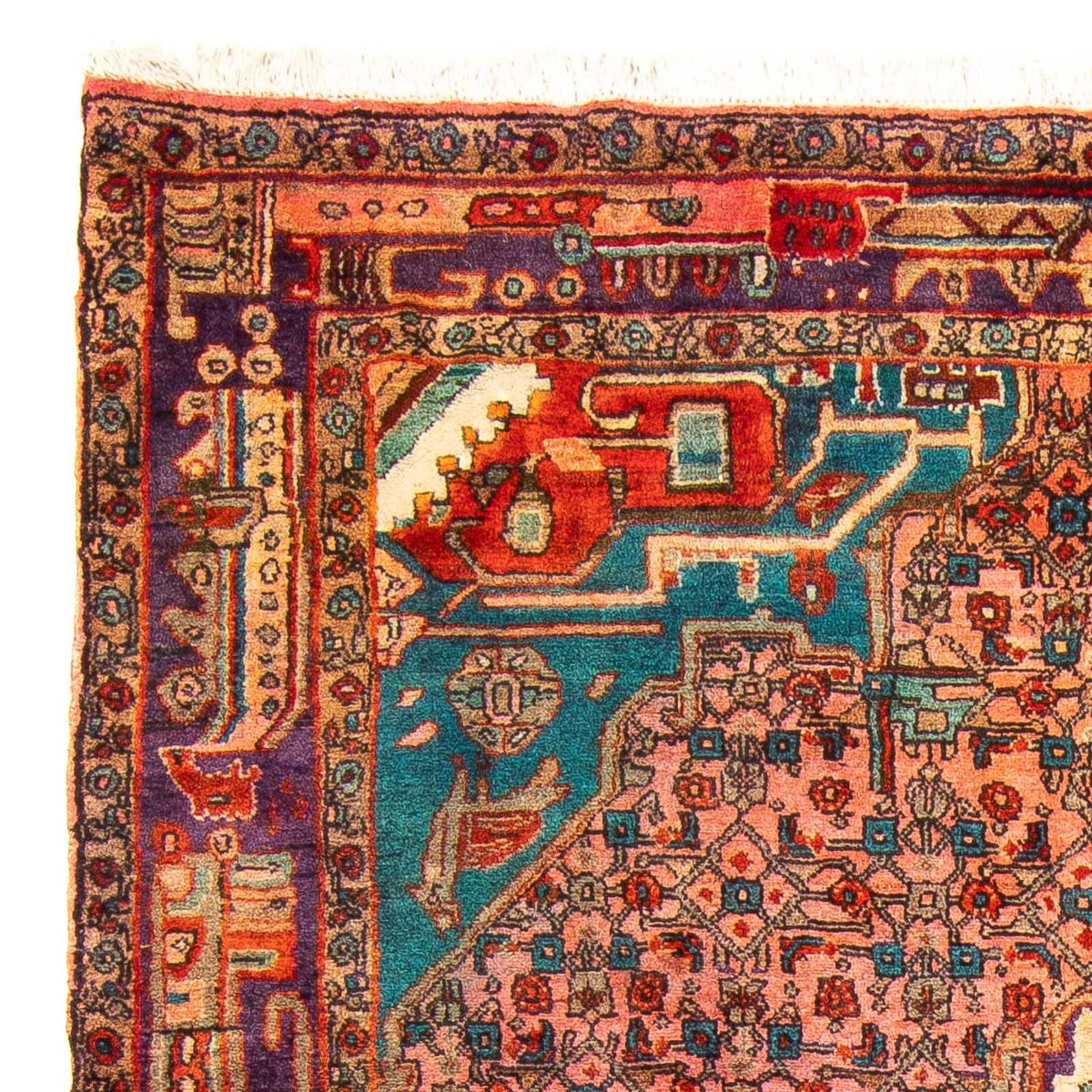 Tapis de couloir Tapis persan - Nomadic - 257 x 100 cm - multicolore