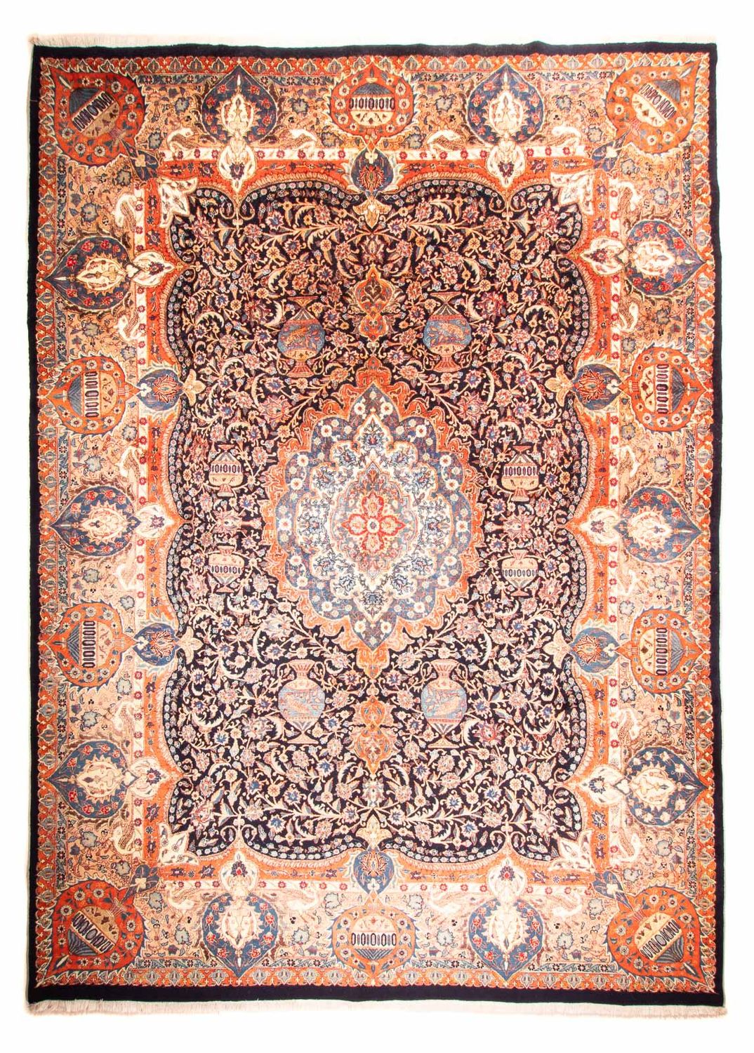 Tapis persan - Classique - 400 x 293 cm - bleu foncé