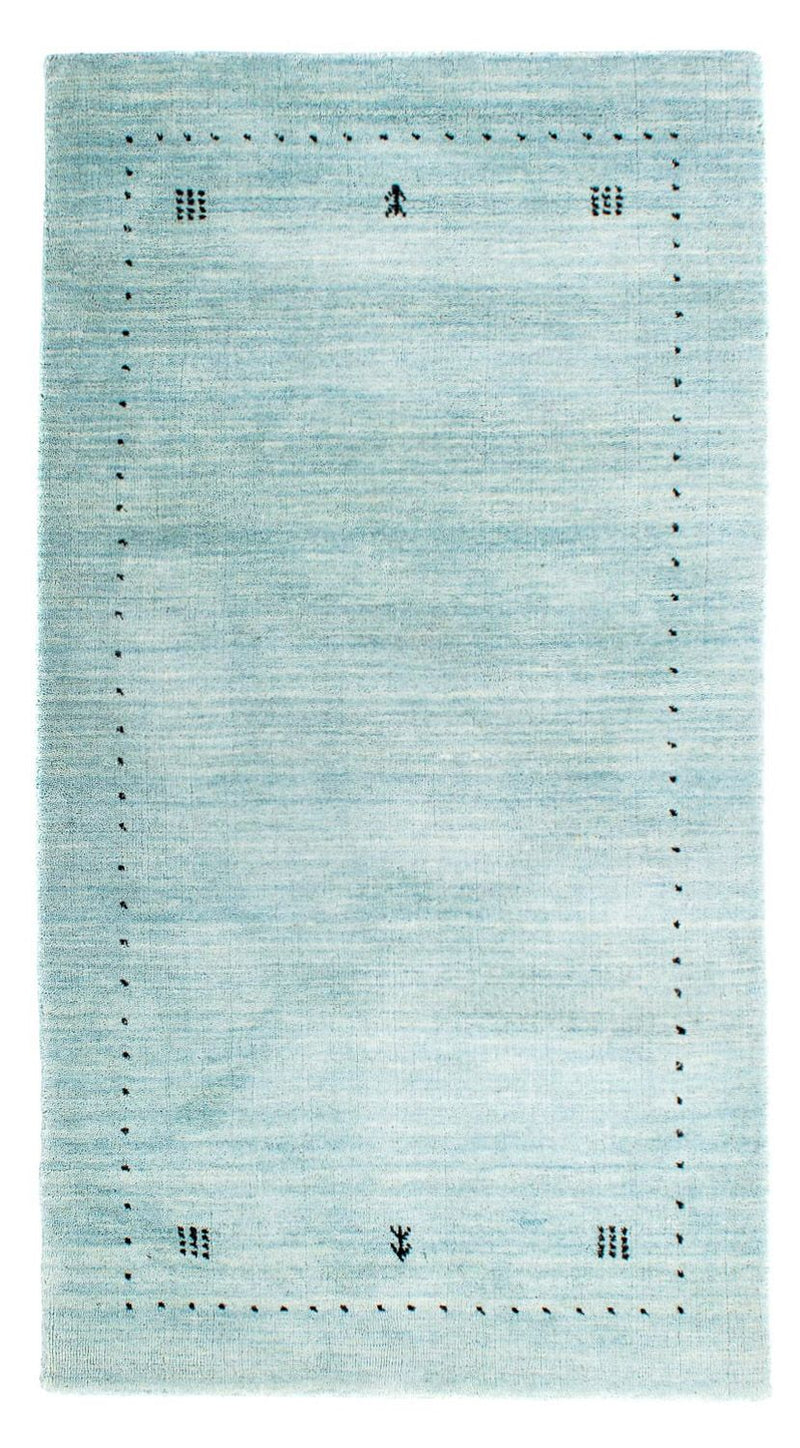 Tapis Gabbeh - Loribaft Indus - 140 x 70 cm - bleu clair