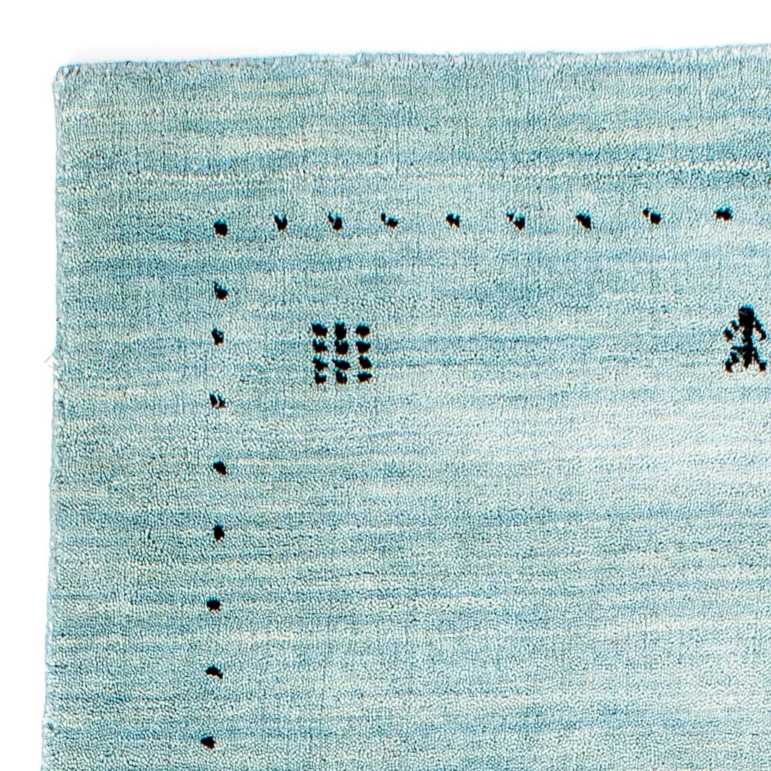 Tapis Gabbeh - Loribaft Indus - 140 x 70 cm - bleu clair