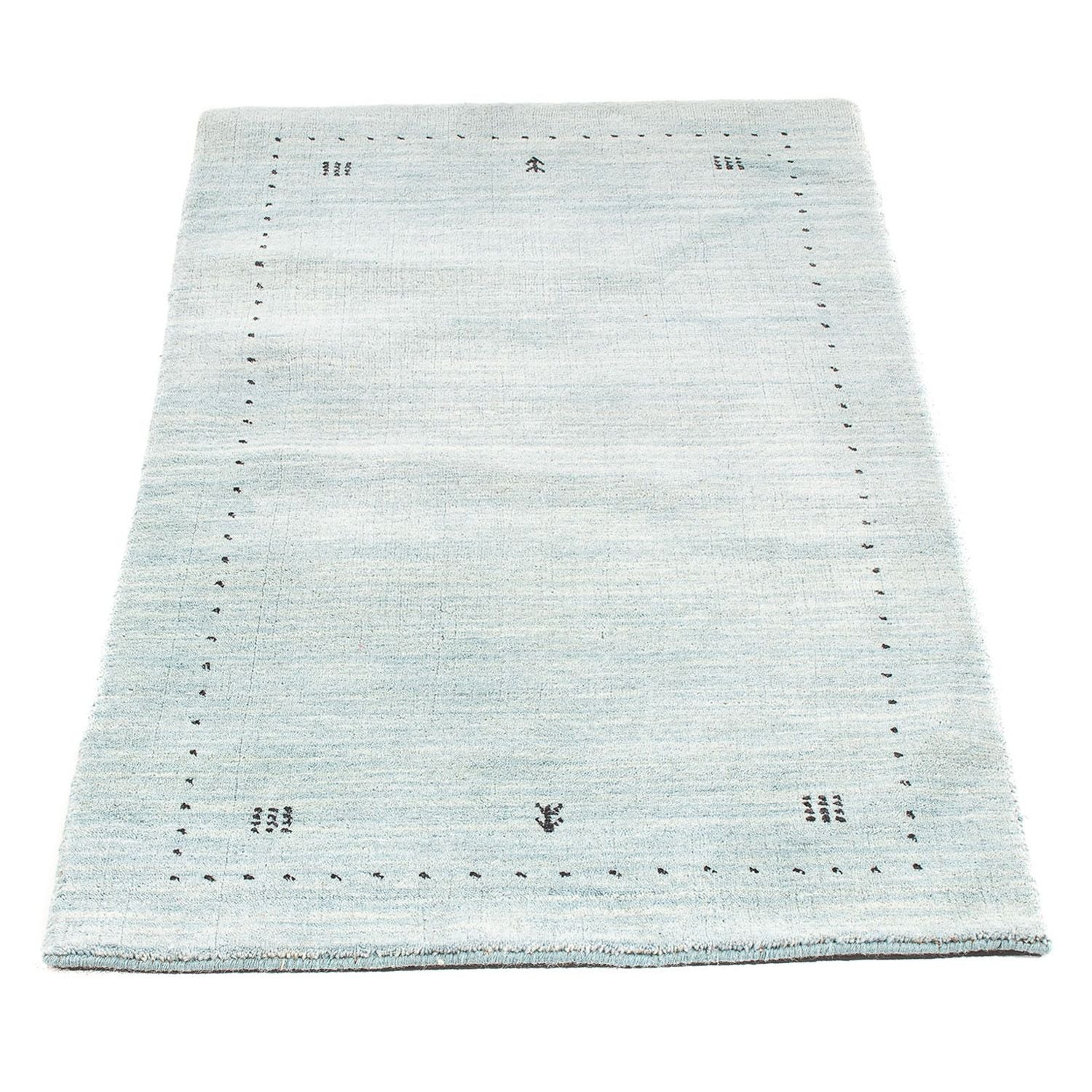Tapis Gabbeh - Loribaft Indus - 140 x 70 cm - bleu clair