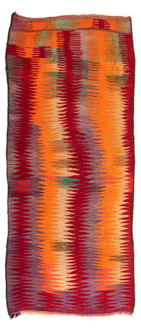 Tapis de couloir Tapis Kelim - Vieux - 265 x 125 cm - multicolore