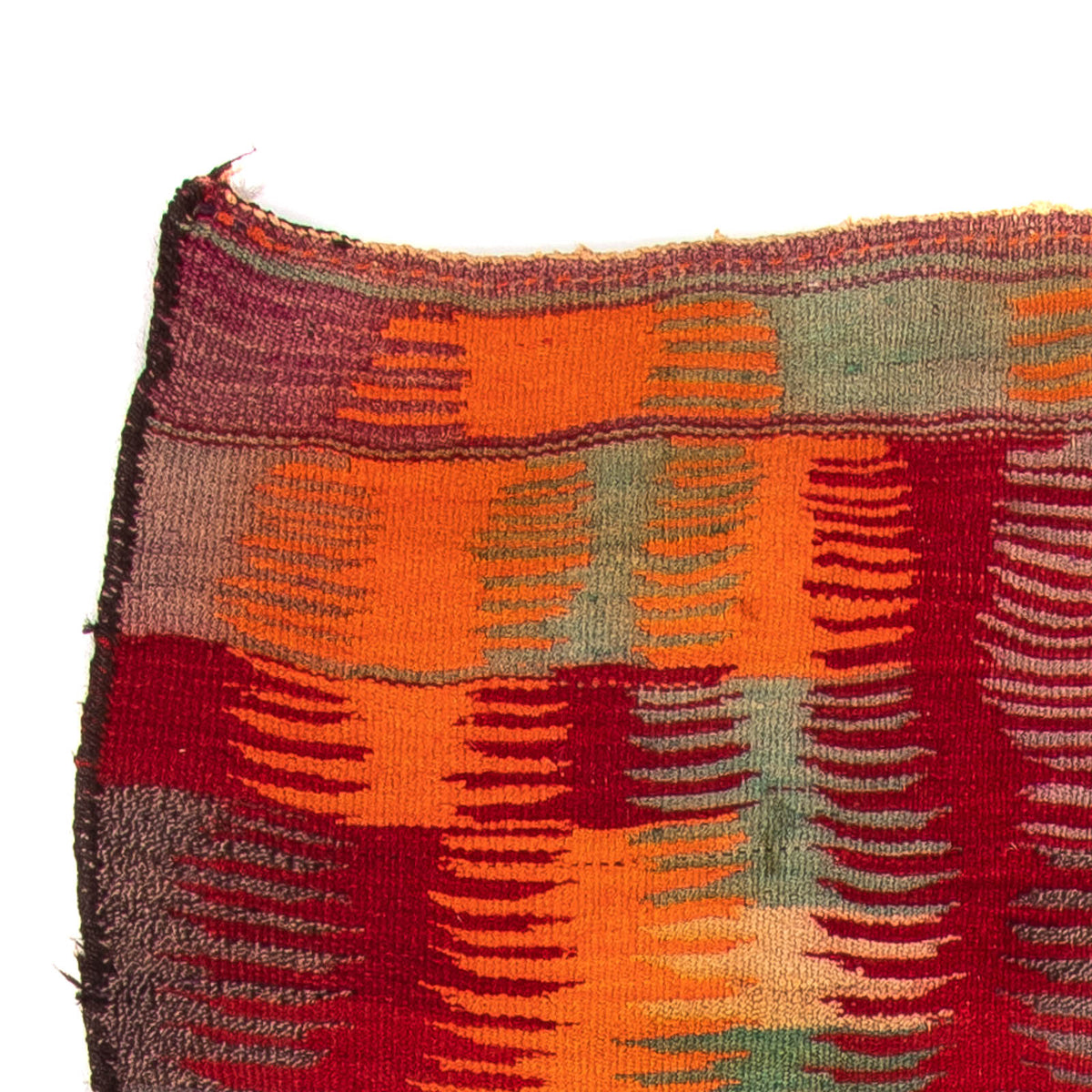 Tapis de couloir Tapis Kelim - Vieux - 265 x 125 cm - multicolore