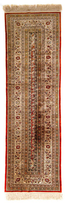 Tapis de couloir Tapis en soie - Soie chinoise - 272 x 71 cm - rouge