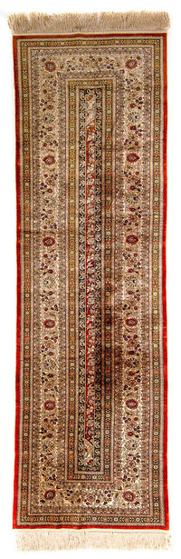 Tapis de couloir Tapis en soie - Soie chinoise - 272 x 71 cm - rouge