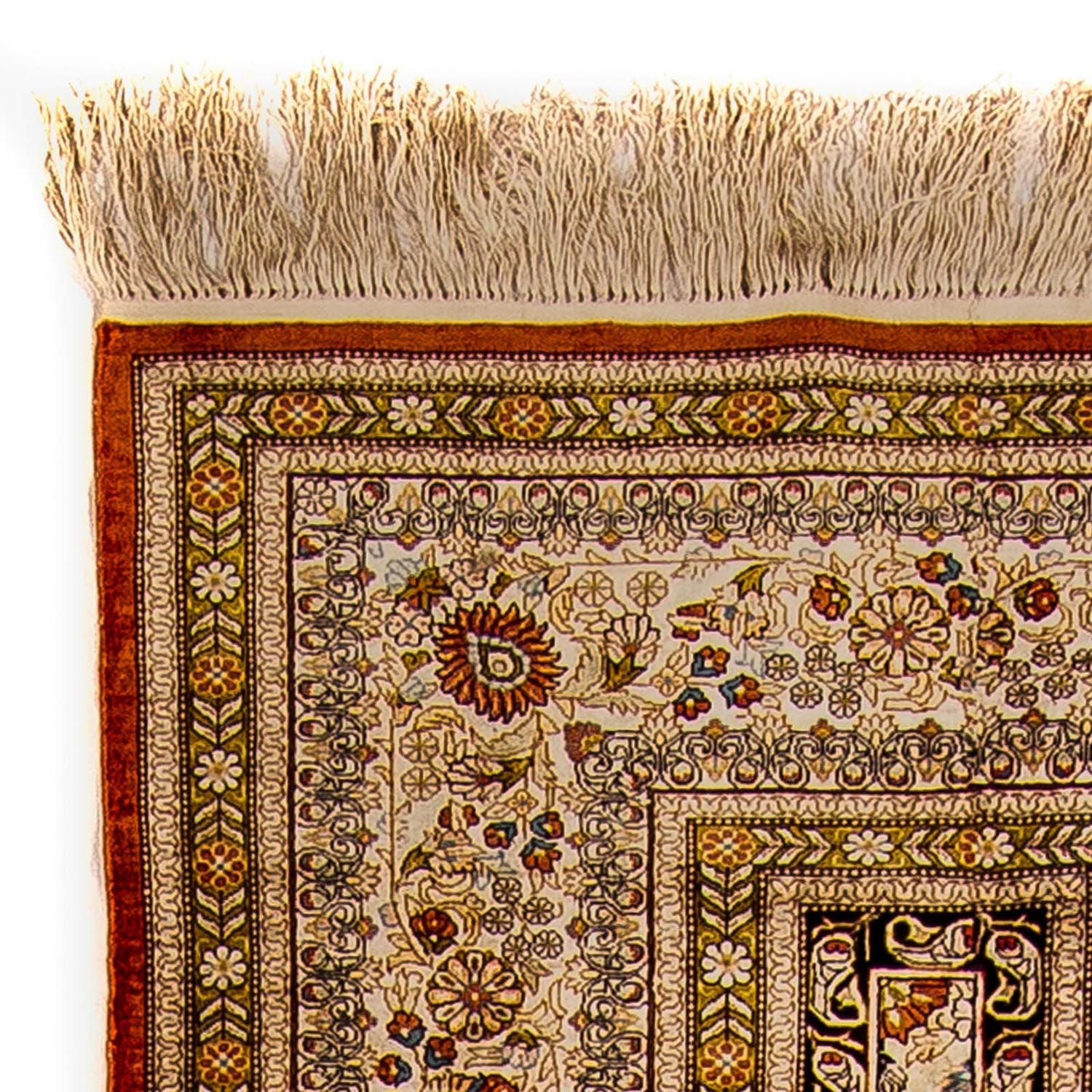 Tapis de couloir Tapis en soie - Soie chinoise - 272 x 71 cm - rouge