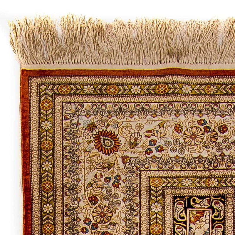 Tapis de couloir Tapis en soie - Soie chinoise - 272 x 71 cm - rouge
