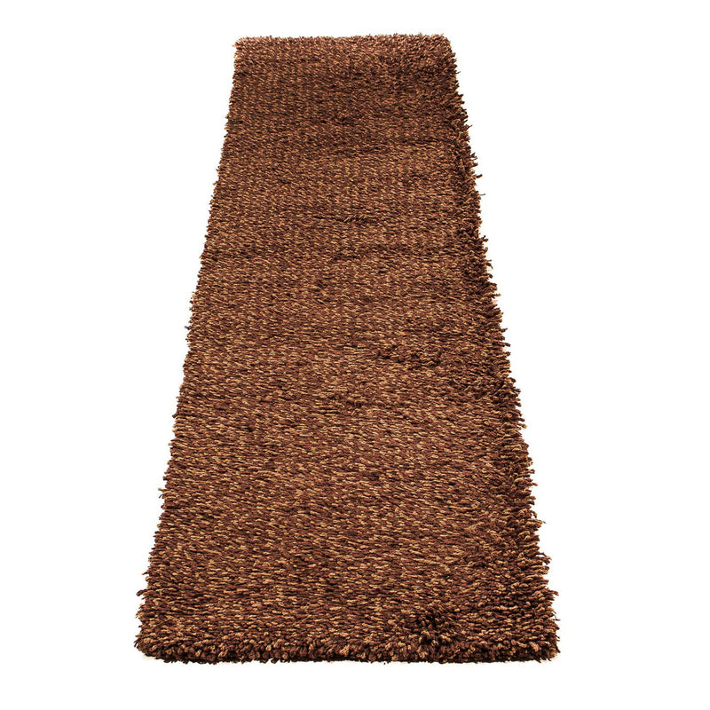 Tapis de couloir Tapis à poils longs - 295 x 66 cm - marron